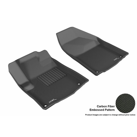 U-Ace 3D Maxpider Front Row Custom Fit Kagu Black Floor Mat for 2014-2016 Jeep Cherokee Models L1JP01011509